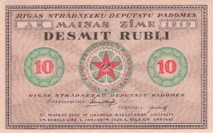 Lettland pr4 10 Rubli 1920